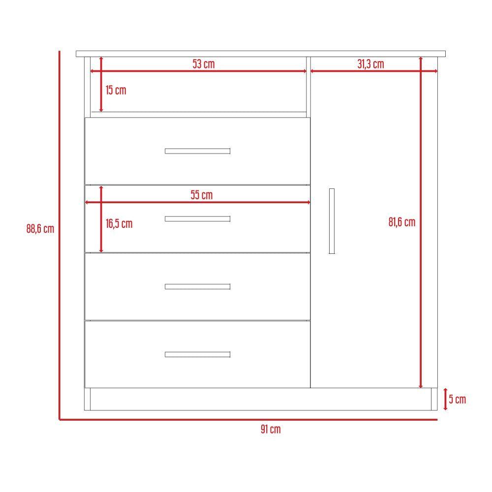 Organizador Barlovento color Blanco Perla Para Sala.