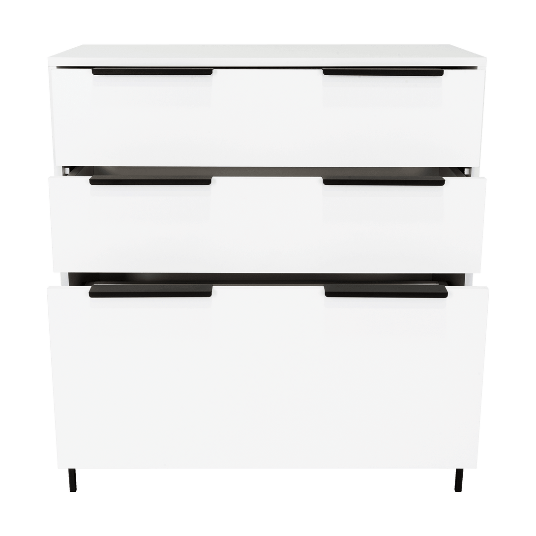 Organizador Midas, Blanco Nevado, Dos Cajones Reclinables - VIRTUAL MUEBLES