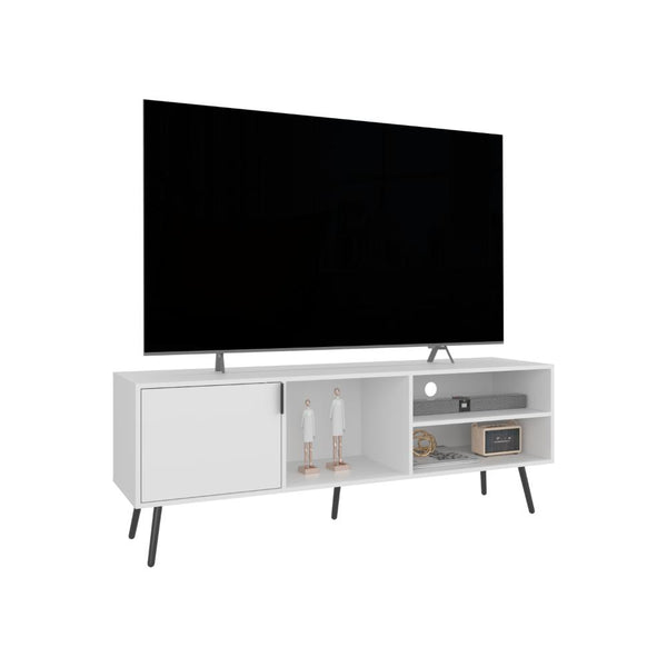 Mesa para TV Vulanno, Blanco Duqueza, con una puerta abatible 70" ZF