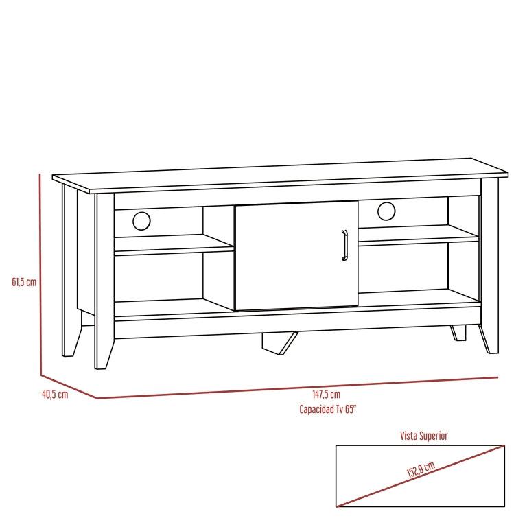 Mesa para TV Sarume color Wengue para Sala.