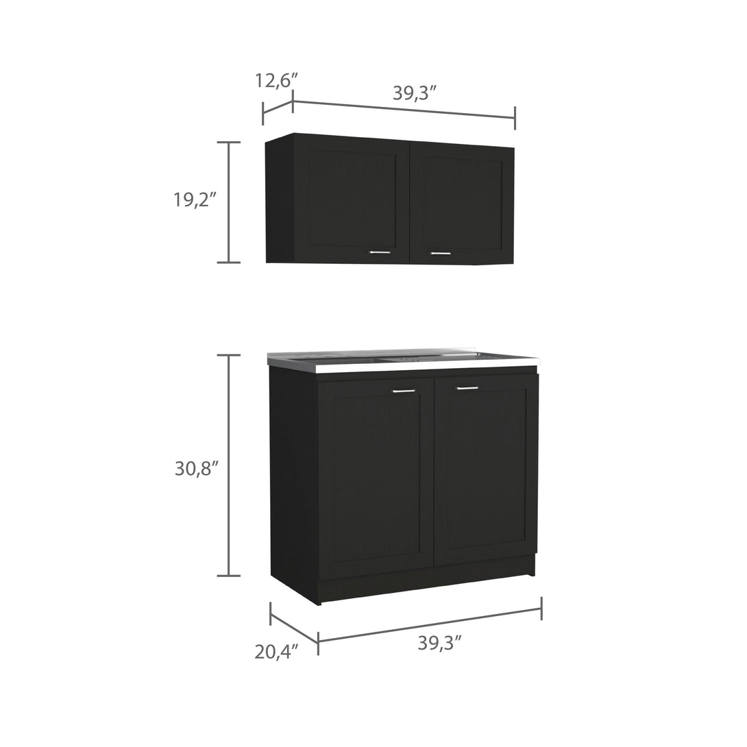 Cocina Integral Toronto, Wengue, Incluye Mesón Izquierdo ZF - VIRTUAL MUEBLES