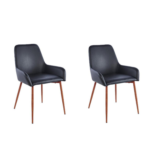 Silla Clasica Concept X2 color Negro Y Cafe Para Sala.