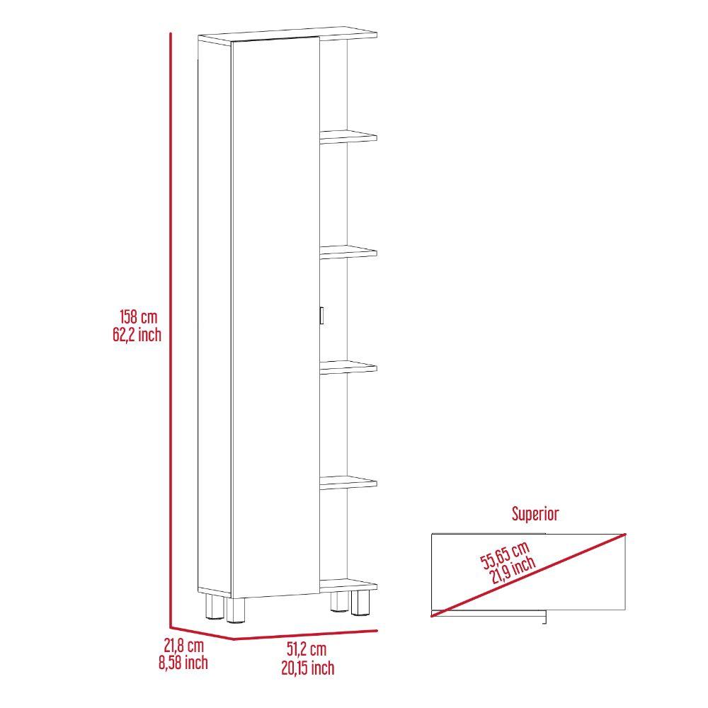 Mueble Esquinero Zendaya color Blanco nevado para Baño.