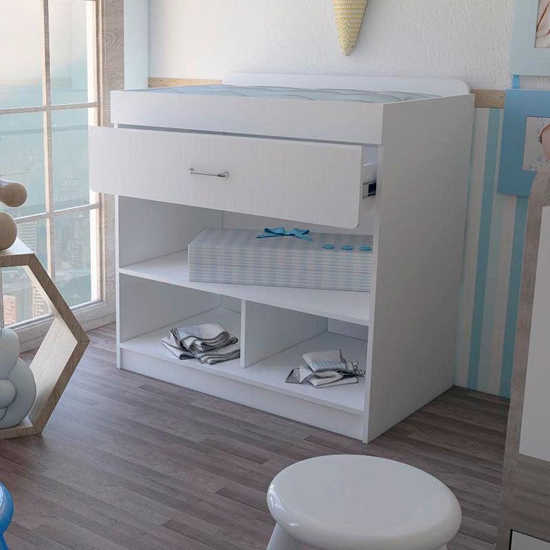 Mueble Cambiador Praga color Blanco para Ambientes.