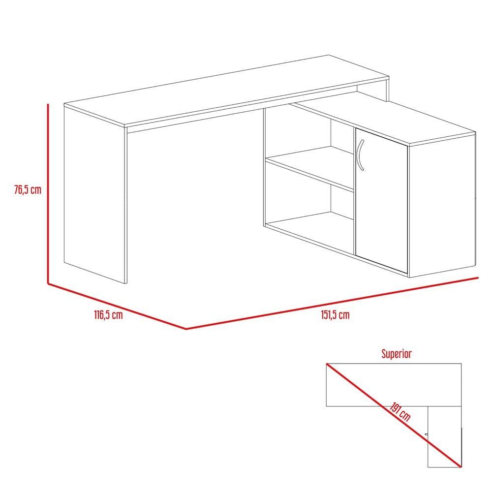 Combo Para Oficina Teak Incluye Escritorio y Silla de Escritorio.